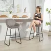 HOMCOM Barhocker 2er Set, Gepolstert Barstuhl mit Produktbild-Vorschau 8