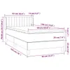 vidaXL Boxspringbett mit Matratze Taupe 90x190 cm Stoff Produktbild-Vorschau 6