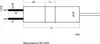 A technical drawing with dimensions of a water sensor. Náhľad obrázku produktu