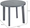 Gartentisch Tondo 90cm rund anthrazit Kunststoff Produktbild-Vorschau 4