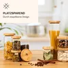 Stapelglas mit Bambusdeckel 1000 ml stapelbar luftdicht Produktbild-Vorschau 3