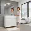 Waschbecken mit Unterschrank Badmöbel MDF 80 Gäste WC Produktbild-Vorschau 2