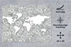 MuchoWow® Mauspad Mousepad Weltkarte - Muster - Schwarz und Produktbild-Vorschau 2