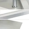 A collage of three close-up shots of a silver-colored metal product, likely a light fixture or part of a fixture, showing different textures and details. Anteprima dell’immagine prodotto