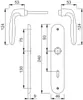 Hoppe Verona Langschildgarnitur Aluminium F4 Bronzefarben Produktbild-Vorschau 3