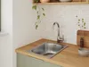 Mini 35x48 Einbauküche Stahlspüle + Siphon Produktbild-Vorschau 3