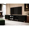 TV stolík 200 cm CRATO - čierny Náhľad obrázku produktu 1