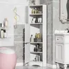 Hoekkast voor de badkamer, hoekbadkamerkast met 2 vakken en Productafbeelding-voorbeeld 3