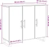 vidaXL Credenza look rovere nero 90 x 34 x 80 cm Materiale Anteprima dell’immagine prodotto 8