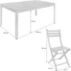 Set tavolo da giardino in acacia con angoli arrotondati con Anteprima dell’immagine prodotto 7