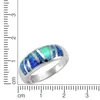 F Ring 925/- Sterling Silber weiß 054 (17,2) synth. Opal Produktbild-Vorschau 2