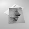 Bilder auf glas - Einteilig - Gesicht Grafiken Fäden - Produktbild-Vorschau 2