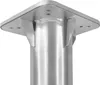 Close-up of the top of a metallic pole with a square base and supporting brackets. Produktbild-Vorschau