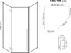 Cabine Doccia Rea Diamond Black 100X100 Anteprima dell’immagine prodotto 6