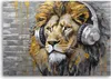 Leinwandbild Lew Muzyka Pop Art 90x60 Feeby Gelb bild für Produktbild-Vorschau 3