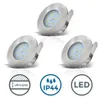 3x LED zapustené bodové ultraploché kúpeľňové stropné Náhľad obrázku produktu 17