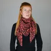 Baumwolltuch - Leopard 1 rot - silber - quadratisches Tuch Produktbild-Vorschau 6