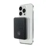 A white iPhone with a black power bank attached to its back. Náhled obrázku produktu