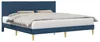 vidaXL Bettrahmen mit Kopfteil Blau 180 x 200 cm Stoff Produktbild-Vorschau 1