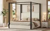 Cama tapizada de 180x200 cm con estructura tipo dosel, Vista previa de la imagen del producto 8