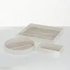 Dekotablett Landhaus-Stil Weiß Tablett Mittel Rund Holz Produktbild-Vorschau 3