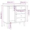 vidaXL Kredens SENJA rattan biały 80x40x80 cm drewno Podgląd zdjęcia produktu 8