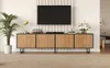 Meuble TV 180 x 40 x 50 cm, 4 portes, bois naturel, meuble Voir les images du produit 13
