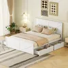 MODFU 160x200 cm einfaches Plattformbett aus Holz, schlicht Produktbild-Vorschau 1