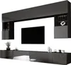 Wohnwand Schwarz/Glanzgrau, Breite: 300 cm, Höhe: Produktbild-Vorschau 1