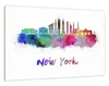Wallario Wandbild Städte als Aquarell - Skyline von New Produktbild-Vorschau 2