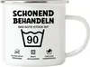 Schonend Behandeln Das Gute Stück ist 90 Emaille Tasse Produktbild-Vorschau 1