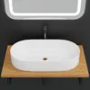 HAGO24 Waschbecken Keramik 60x38x12cm oval weiß Produktbild-Vorschau 3