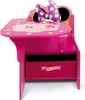 A pink Minnie Mouse themed desk and storage chair for children. Anteprima dell’immagine prodotto