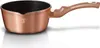 A copper-colored saucepan with a brown handle is shown against a white background. Podgląd zdjęcia produktu