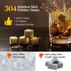 Whiskey Stones Geschenkset – 8 goldene Edelstahl-Eiswürfel Produktbild-Vorschau 7