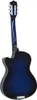 vidaXL Westernová gitara s výrezom a 6 strunami Blue Shaded Náhľad obrázku produktu 4