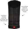A black baby sleeping bag with text overlays describing its features. Produktbild-Vorschau
