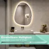 GIMBELEN Asymmetrischer Badspiegel mit Beleuchtung 60 × 45 Produktbild-Vorschau 6