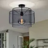 RGB LED Deckenleuchte, schwarz, rund, Käfig, D 40 cm Produktbild-Vorschau 4