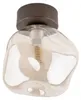 Deckenleuchte Metall Rauchglas G9 Braun Cognac rund Modern Produktbild-Vorschau 1