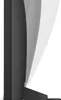 Side view of a black monitor stand with the monitor tilted upwards. Produktbild-Vorschau