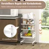 COSTWAY 4-úrovňový vozík, kovový úložný vozík s Náhľad obrázku produktu 4