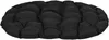 A black, round, tufted cushion is shown against a white background. Anteprima dell’immagine prodotto