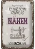 Blechschild NÄHEN habe schon genäht als, 30x20 cm, Produktbild-Vorschau 1