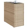 vidaXL Garten-Beistelltisch Glasplatte Beige 58x27,5x55 cm Produktbild-Vorschau 4
