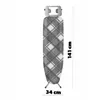 A folded ironing board shown vertically against a white background with dimensions indicated. Produktbild-Vorschau