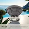 Fauteuil papasan en rotin Gargano rotatif - noir Voir les images du produit 4