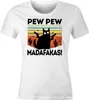 Damen T-Shirt Pew Pew Madafakas! schwarze Katze Spruch Meme Produktbild-Vorschau 2