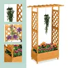 Relaxdays Blumenkasten mit Rankgitter & Dach, HBT: Produktbild-Vorschau 5