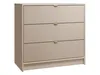 A three-drawer chest of drawers with a fluted front and gold handles, presented against a white background. Náhľad obrázku produktu